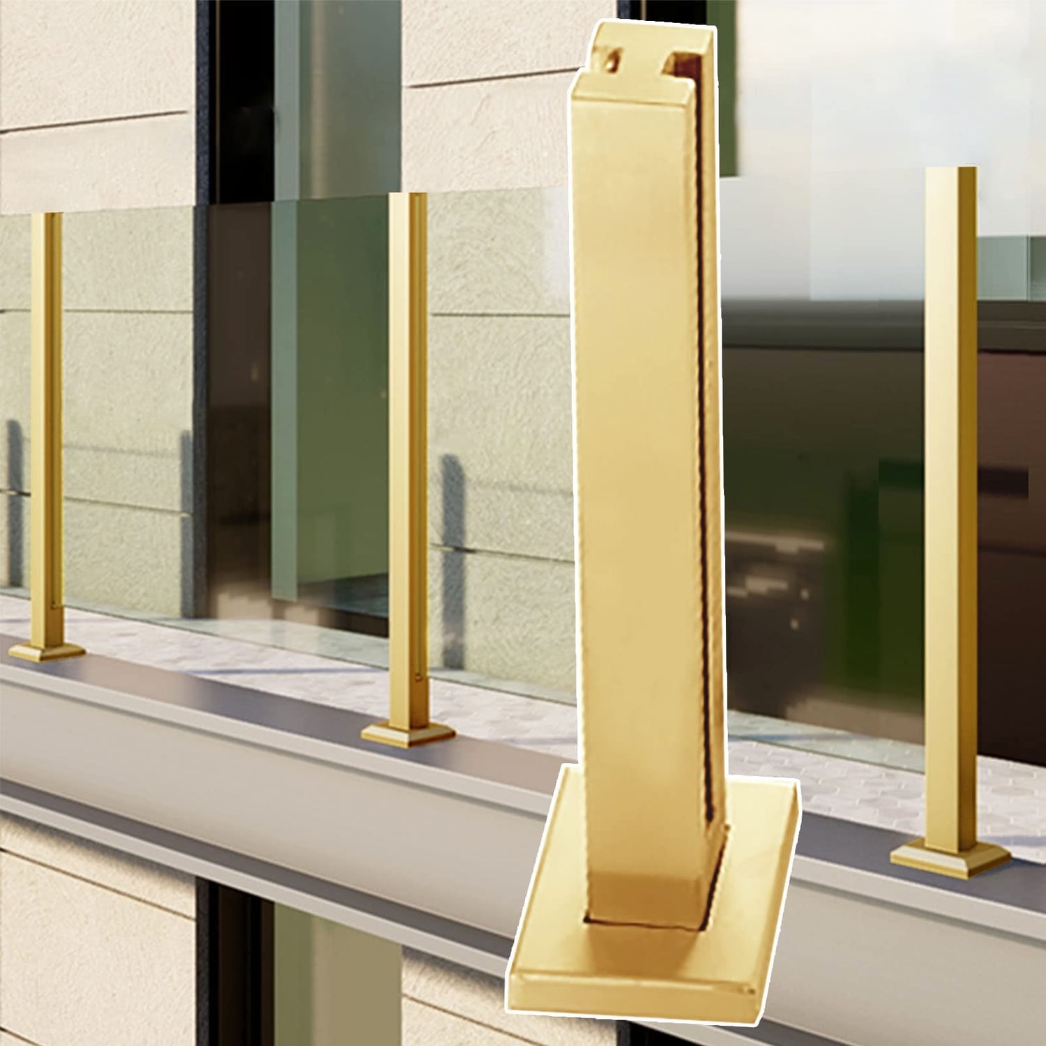 Steel Mid Post Kit for Composite Panels, 70cm, steel